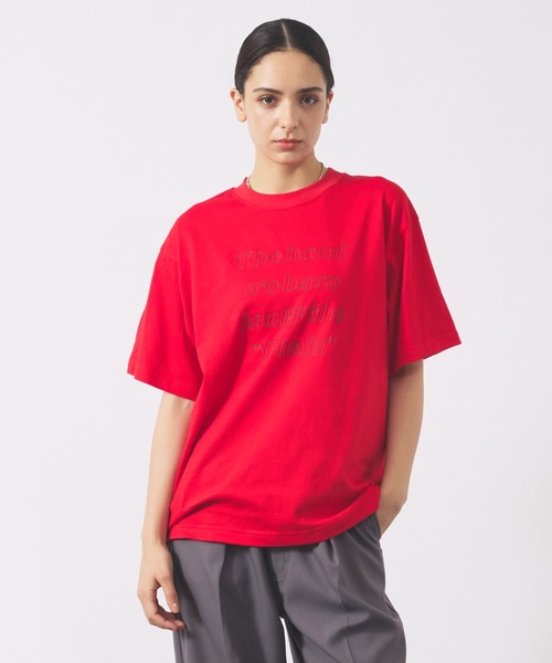 NOMINE(ノミネ)の「【NOMINE/ノミネ】刺繍ロゴTシャツ(Tシャツ/カットソー・メンズ・ホワイト系その他2/レッド/ホワイト系その他/ブラック/チャコールグレー・M/L)」の16枚目の写真