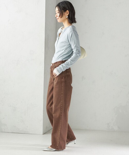upperhights（アッパーハイツ）の「upper hights:THE NIECE MIDRISE（デニムパンツ・レディース・ブラウン/ブルー・SMALL/MEDIUM）」の5枚目の写真