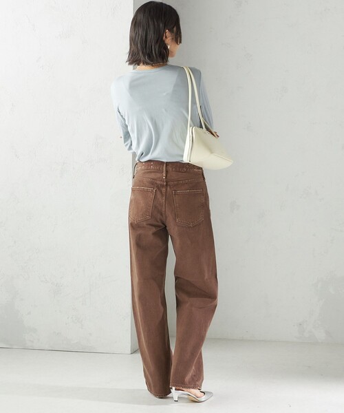 upperhights（アッパーハイツ）の「upper hights:THE NIECE MIDRISE（デニムパンツ・レディース・ブラウン/ブルー・SMALL/MEDIUM）」の6枚目の写真