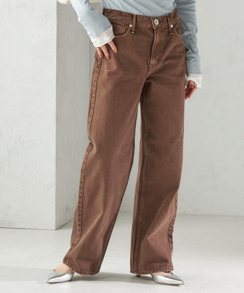 upperhights（アッパーハイツ）の「upper hights:THE NIECE MIDRISE（デニムパンツ・レディース・ブラウン/ブルー・SMALL/MEDIUM）」の8枚目の写真