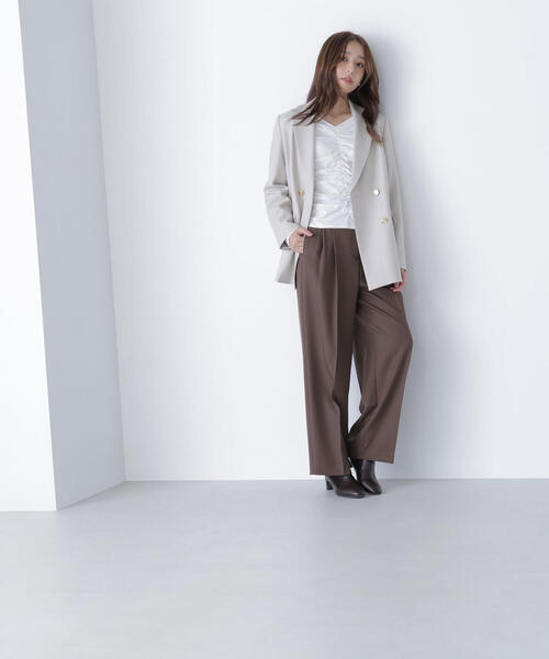 NATURAL BEAUTY BASIC（ナチュラルビューティーベーシック）の「◇ギャザーカットソー（Tシャツ/カットソー・レディース・ピンク/オフホワイト/ブラック・FREE）」の16枚目の写真