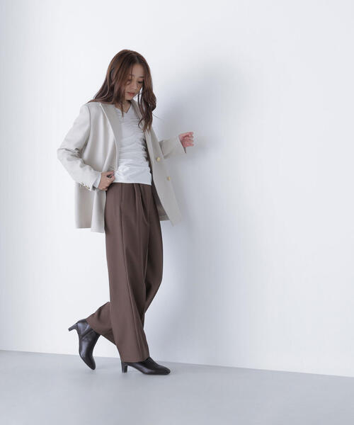 NATURAL BEAUTY BASIC（ナチュラルビューティーベーシック）の「◇ギャザーカットソー（Tシャツ/カットソー・レディース・ピンク/オフホワイト/ブラック・FREE）」の18枚目の写真