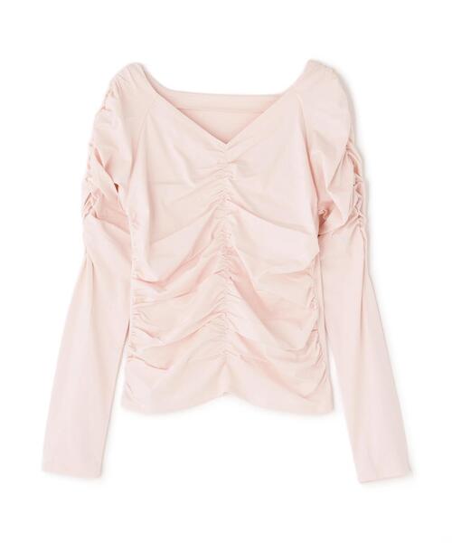 NATURAL BEAUTY BASIC（ナチュラルビューティーベーシック）の「◇ギャザーカットソー（Tシャツ/カットソー・レディース・ピンク/オフホワイト/ブラック・FREE）」の20枚目の写真