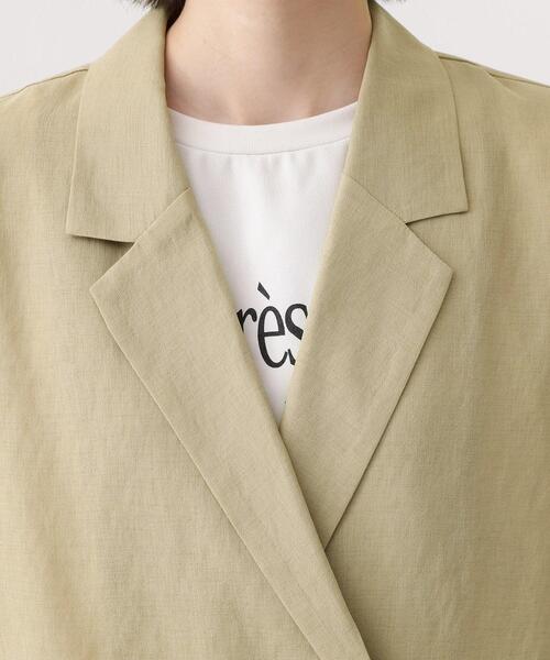 THE SHOP TK (ザ ショップ ティーケー )の「半袖シアージャケット【洗える】(テーラードジャケット・レディース・ダークブラウン/ベージュ/アイボリー・99)」の19枚目の写真