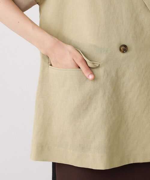 THE SHOP TK (ザ ショップ ティーケー )の「半袖シアージャケット【洗える】(テーラードジャケット・レディース・ダークブラウン/ベージュ/アイボリー・99)」の21枚目の写真