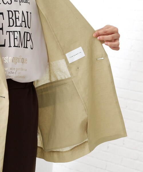 THE SHOP TK (ザ ショップ ティーケー )の「半袖シアージャケット【洗える】(テーラードジャケット・レディース・ダークブラウン/ベージュ/アイボリー・99)」の22枚目の写真