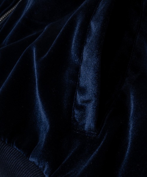 THRASHER（スラッシャー）の「【at】〔THRASHER/スラッシャー〕ロゴ刺繍ベロアスカジャン（スカジャン・メンズ・ブラック/パープル/ネイビー・LARGE/MEDIUM）」の18枚目の写真