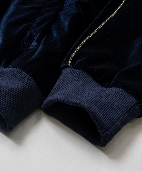 THRASHER（スラッシャー）の「【at】〔THRASHER/スラッシャー〕ロゴ刺繍ベロアスカジャン（スカジャン・メンズ・ブラック/パープル/ネイビー・LARGE/MEDIUM）」の19枚目の写真