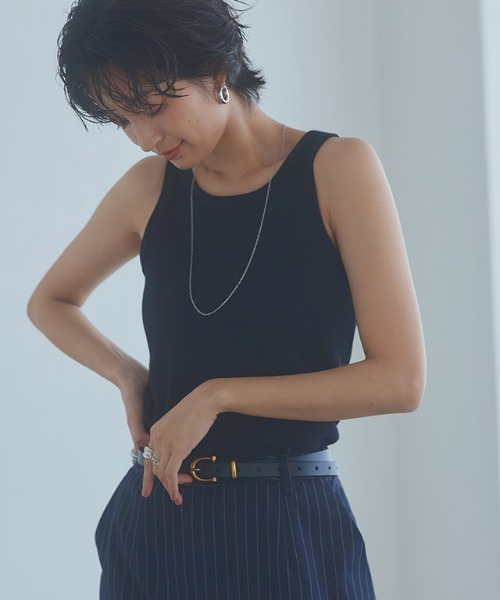 RASW（ラス）の「[RASW]機能付き前後2wayテレコリブタンクトップ（タンクトップ・レディース・ブラック/オフホワイト/オートミール・L/M）」の19枚目の写真