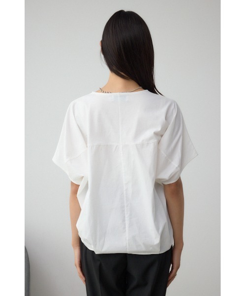 AZUL by moussy(アズールバイマウジー)の「ドルマンタックトップス(Tシャツ/カットソー・レディース・ライトグレー/オフホワイト/チャコールグレー・FREE)」の9枚目の写真