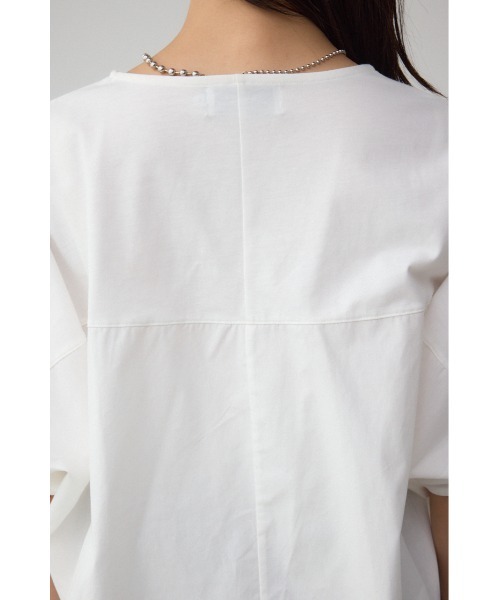 AZUL by moussy(アズールバイマウジー)の「ドルマンタックトップス(Tシャツ/カットソー・レディース・ライトグレー/オフホワイト/チャコールグレー・FREE)」の11枚目の写真
