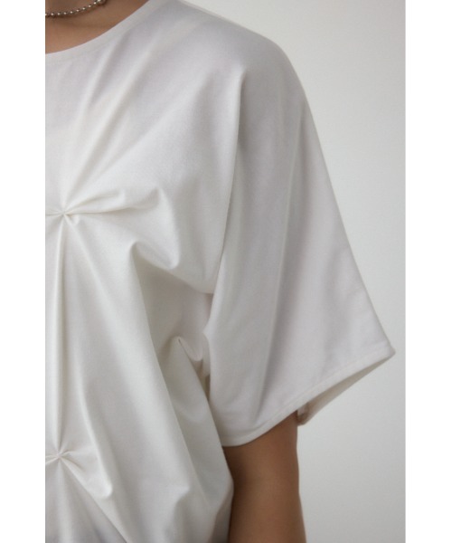 AZUL by moussy(アズールバイマウジー)の「ドルマンタックトップス(Tシャツ/カットソー・レディース・ライトグレー/オフホワイト/チャコールグレー・FREE)」の12枚目の写真