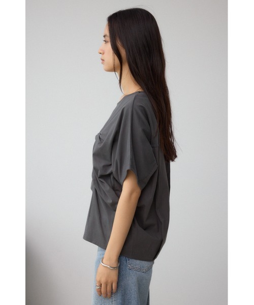 AZUL by moussy(アズールバイマウジー)の「ドルマンタックトップス(Tシャツ/カットソー・レディース・ライトグレー/オフホワイト/チャコールグレー・FREE)」の18枚目の写真