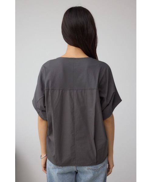 AZUL by moussy(アズールバイマウジー)の「ドルマンタックトップス(Tシャツ/カットソー・レディース・ライトグレー/オフホワイト/チャコールグレー・FREE)」の19枚目の写真