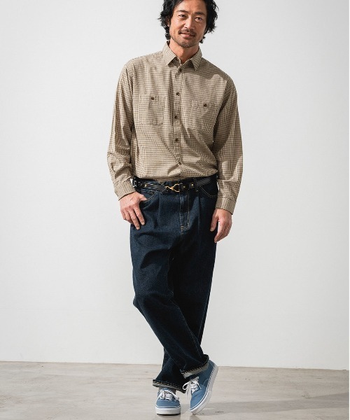 OFFSHORE（オフショア）の「CLASSIC CHECK SHIRT/クラシック チェックシャツ（シャツ/ブラウス・メンズ・ブルーグリーン/ブラウン・S/M/L/XL）」の7枚目の写真