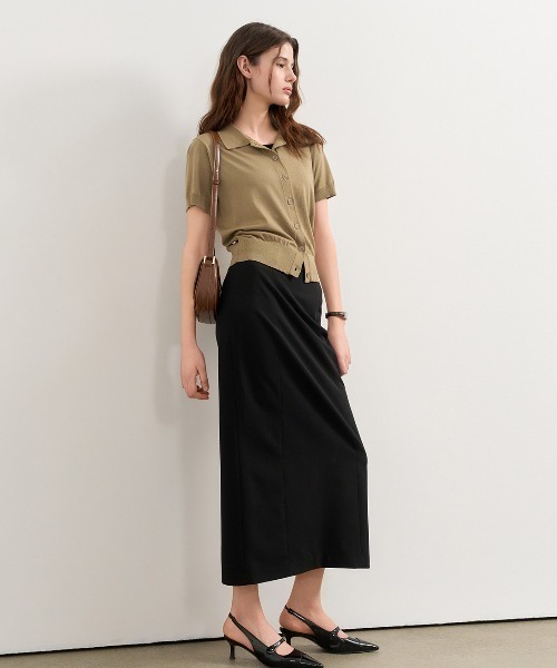 GENERAL IDEA(ジェネラルアイデア)の「GENERAL IDEA/ジェネラルアイディア basic collar half cardigan カーディガン 冬服(カーディガン/ボレロ・レディース・アイボリー/ブラック/ブラウン・S/M/L)」の7枚目の写真