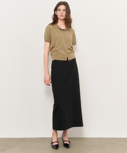 GENERAL IDEA(ジェネラルアイデア)の「GENERAL IDEA/ジェネラルアイディア basic collar half cardigan カーディガン 冬服(カーディガン/ボレロ・レディース・アイボリー/ブラック/ブラウン・S/M/L)」の9枚目の写真