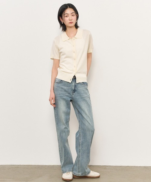 GENERAL IDEA(ジェネラルアイデア)の「GENERAL IDEA/ジェネラルアイディア basic collar half cardigan カーディガン 冬服(カーディガン/ボレロ・レディース・アイボリー/ブラック/ブラウン・S/M/L)」の15枚目の写真