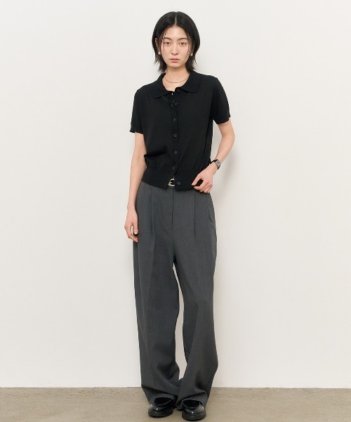 GENERAL IDEA(ジェネラルアイデア)の「GENERAL IDEA/ジェネラルアイディア basic collar half cardigan カーディガン 冬服(カーディガン/ボレロ・レディース・アイボリー/ブラック/ブラウン・S/M/L)」の22枚目の写真