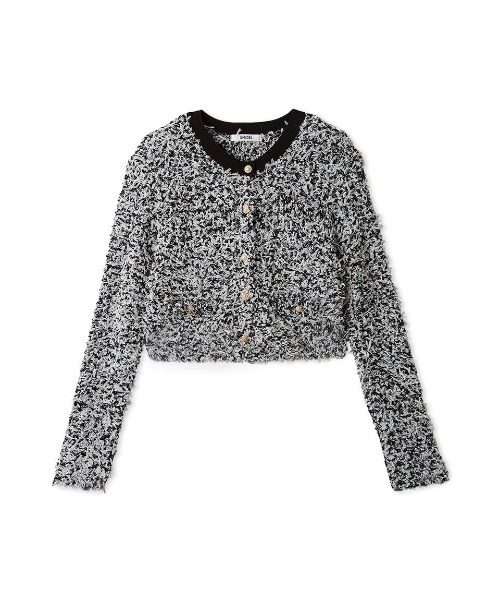 セール】ミックスツイードライクニットカーディガン（カーディガン