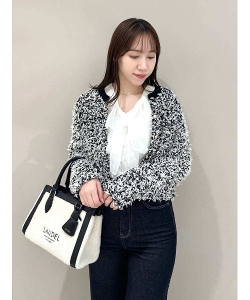 セール】ミックスツイードライクニットカーディガン（カーディガン