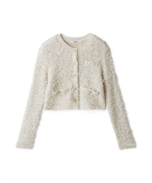 ミックスツイードライクニットカーディガン（カーディガン/ボレロ