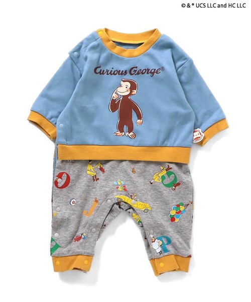 おさるのジョージ】カバーオール（ロンパース）｜Ampersand