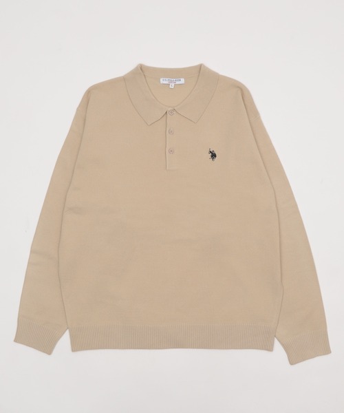 U.S. POLO ASSN.（ユーエスポロアッスン）の「∴WEGO/U.S. POLO ASSN.別注ニットポロ（ポロシャツ・メンズ・ブラウン/ブラック/アイボリー/グレー・MEDIUM/LARGE）」の5枚目の写真