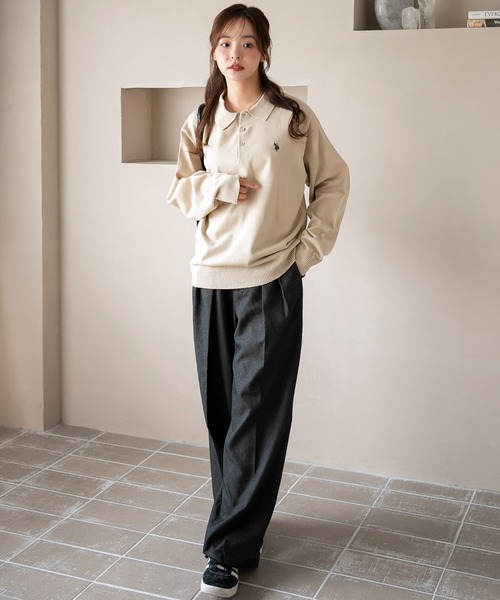 U.S. POLO ASSN.（ユーエスポロアッスン）の「∴WEGO/U.S. POLO ASSN.別注ニットポロ（ポロシャツ・メンズ・ブラウン/ブラック/アイボリー/グレー・MEDIUM/LARGE）」の8枚目の写真