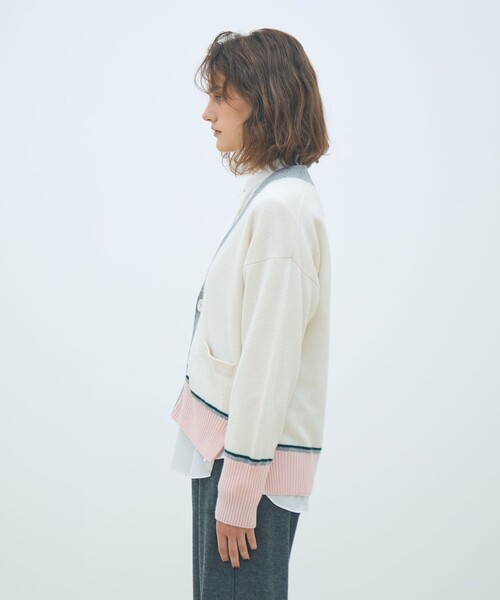 MACPHEE（マカフィー）の「NZ LAMBS Vネックカーディガン（カーディガン/ボレロ・レディース・ライトベージュ/ライトイエロー/ネイビー/ホワイト系その他/ブラック/グレー系その他・S）」の10枚目の写真