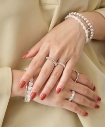 HASHIBAMI（ハシバミ）の「【HASHIBAMI】天然石 シルバー リング ※円盤型（リング）」