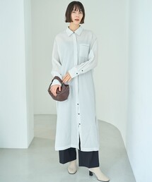 UNFILO（アンフィーロ）の「ポプリン シャツワンピース（シャツワンピース）」