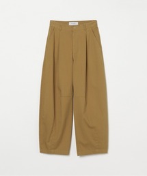 COTTON TWILL CURVY TUCK PANTS