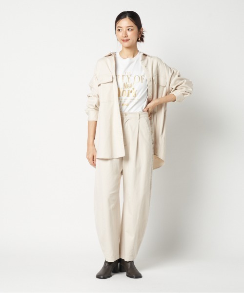 HELIOPOLE(エリオポール)の「COTTON TWILL CURVY TUCK PANTS(その他パンツ・レディース・アイボリー/キャメル/チャコールグレー・36/38)」の18枚目の写真