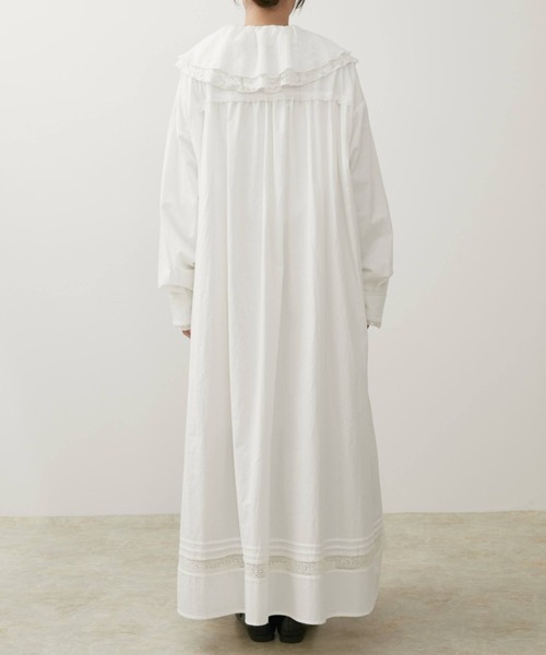 Libra Cue（リブラ キュー）の「Kanoco×Libra Cue アンティークレースコットンワンピース（ワンピース・レディース・ブラック/ホワイト・MEDIUM/LARGE）」の8枚目の写真