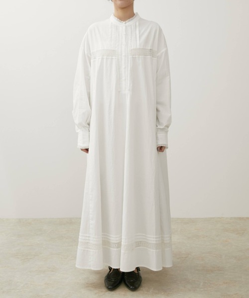 Libra Cue（リブラ キュー）の「Kanoco×Libra Cue アンティークレースコットンワンピース（ワンピース・レディース・ブラック/ホワイト・MEDIUM/LARGE）」の9枚目の写真