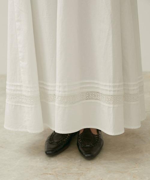 Libra Cue（リブラ キュー）の「Kanoco×Libra Cue アンティークレースコットンワンピース（ワンピース・レディース・ブラック/ホワイト・MEDIUM/LARGE）」の13枚目の写真