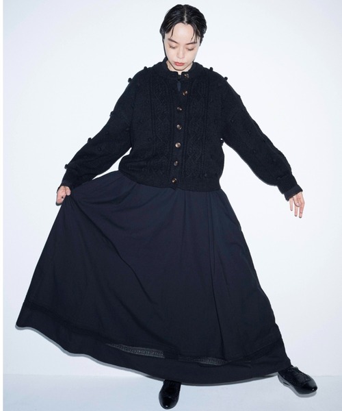 Libra Cue（リブラ キュー）の「Kanoco×Libra Cue アンティークレースコットンワンピース（ワンピース・レディース・ブラック/ホワイト・MEDIUM/LARGE）」の18枚目の写真