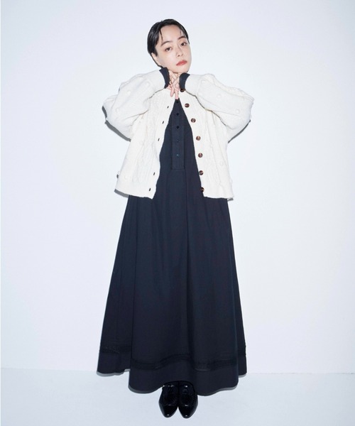 Libra Cue（リブラ キュー）の「Kanoco×Libra Cue アンティークレースコットンワンピース（ワンピース・レディース・ブラック/ホワイト・MEDIUM/LARGE）」の19枚目の写真