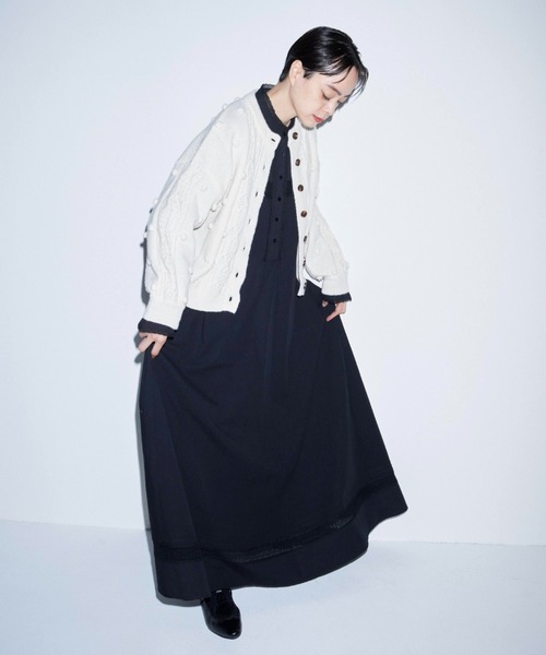 Libra Cue（リブラ キュー）の「Kanoco×Libra Cue アンティークレースコットンワンピース（ワンピース・レディース・ブラック/ホワイト・MEDIUM/LARGE）」の20枚目の写真