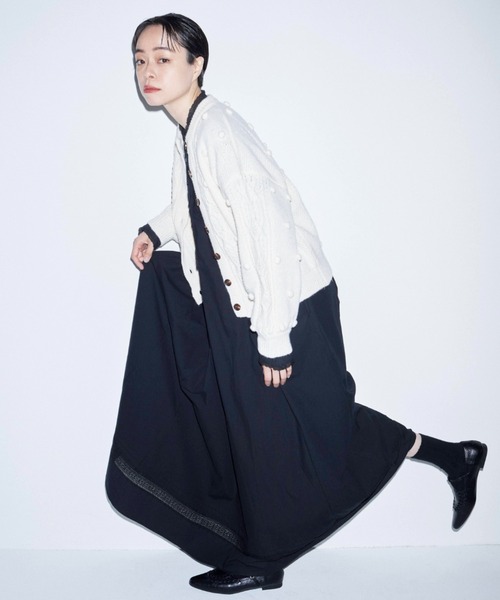 Libra Cue（リブラ キュー）の「Kanoco×Libra Cue アンティークレースコットンワンピース（ワンピース・レディース・ブラック/ホワイト・MEDIUM/LARGE）」の21枚目の写真