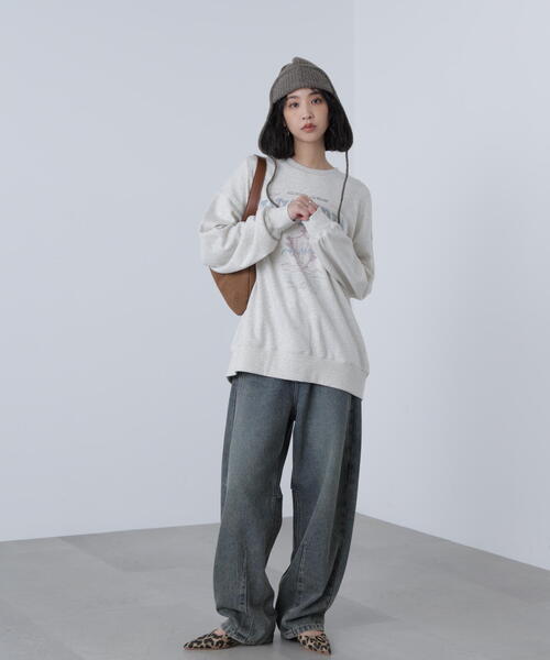 FREE'S MART（フリーズマート）の「◆アソートカレッジロゴビッグスウェット（スウェット・レディース・ホワイト系その他/ホワイト系その他2/イエロー系その他/ワインレッド・FREE）」の11枚目の写真