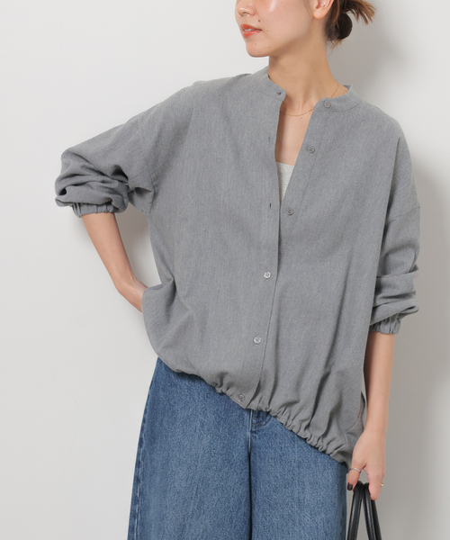 JOURNAL STANDARD relume(ジャーナルスタンダード レリューム)の「《追加 / 新色》カルゼドロストシャツ(シャツ/ブラウス・レディース・ネイビー/ブラウン/グレー・FREE)」の9枚目の写真