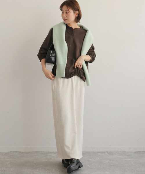 JOURNAL STANDARD relume(ジャーナルスタンダード レリューム)の「《追加 / 新色》カルゼドロストシャツ(シャツ/ブラウス・レディース・ネイビー/ブラウン/グレー・FREE)」の12枚目の写真