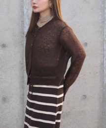 compact sheer knit cardigan /コンパクトシアーニットカーディガン