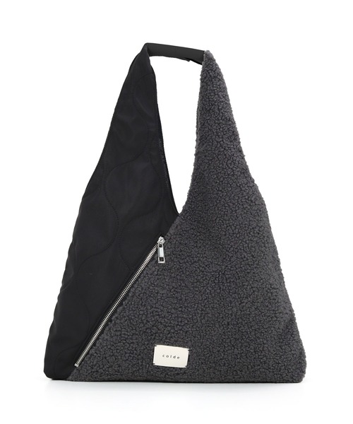 COLDE （コルデ）の「ボア×キルティングナイロントートバッグ（トートバッグ・レディース・アイボリー/チャコールグレー/ブラウン・FREE）」の14枚目の写真