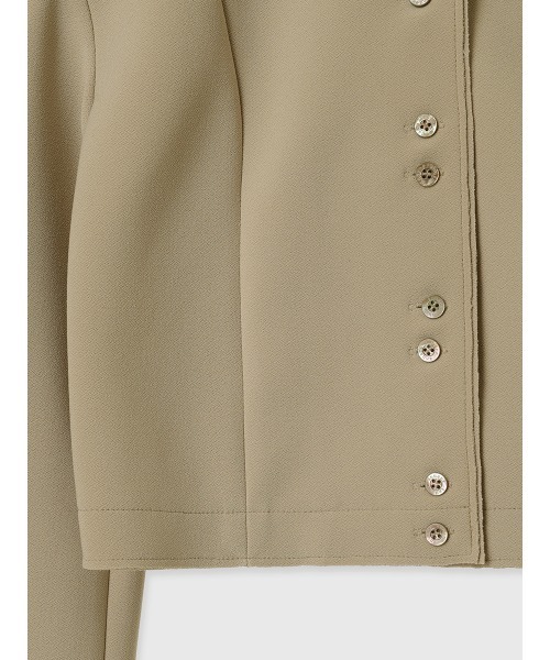 anuans カットジョーゼットショートカーディガン BRW/2 カットジョーゼットショートカーディガン