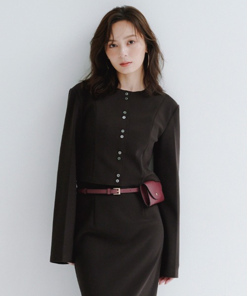 新品未使用セット売り可⭕️anuans カットジョーゼットショートカーディガン カットジョーゼットショートカーディガン（カーディガン/ボレロ