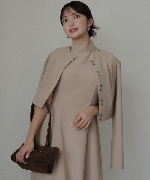 カットジョーゼットショートカーディガン（カーディガン/ボレロ