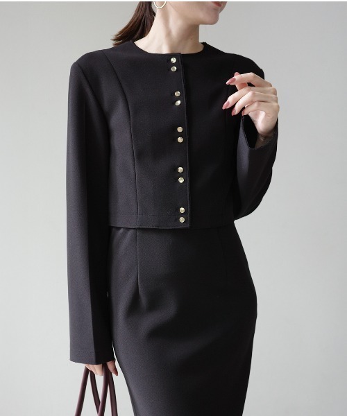 カットジョーゼットショートカーディガン（カーディガン/ボレロ